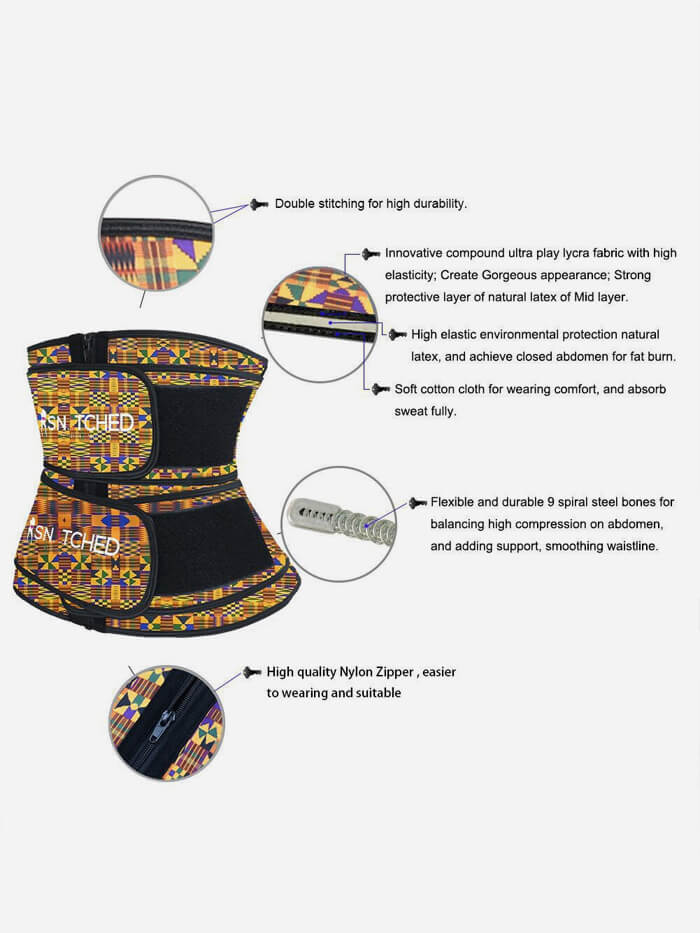 African waist double strap